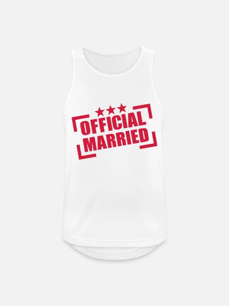 Official Married - Men's Breathable Tank Top - white