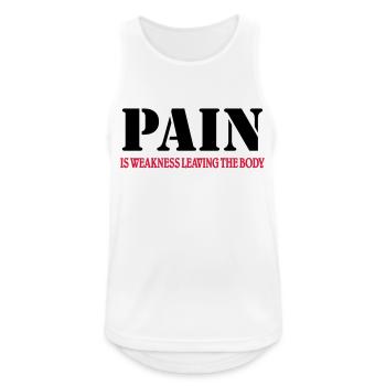 Pain is weakness leaving the Body - Men's Breathable Tank Top - white - Front - Nick (188cm)