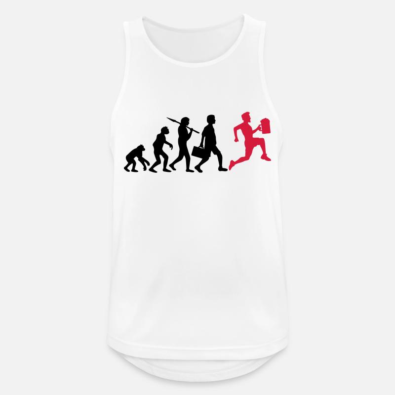 Evolution Bier Rennen Saufen - Männer Tank Top atmungsaktiv - Weiß