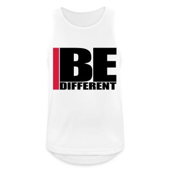 Cool Be Different Logo - Männer Tank Top atmungsaktiv - Weiß - Vorne - Nick (188cm)