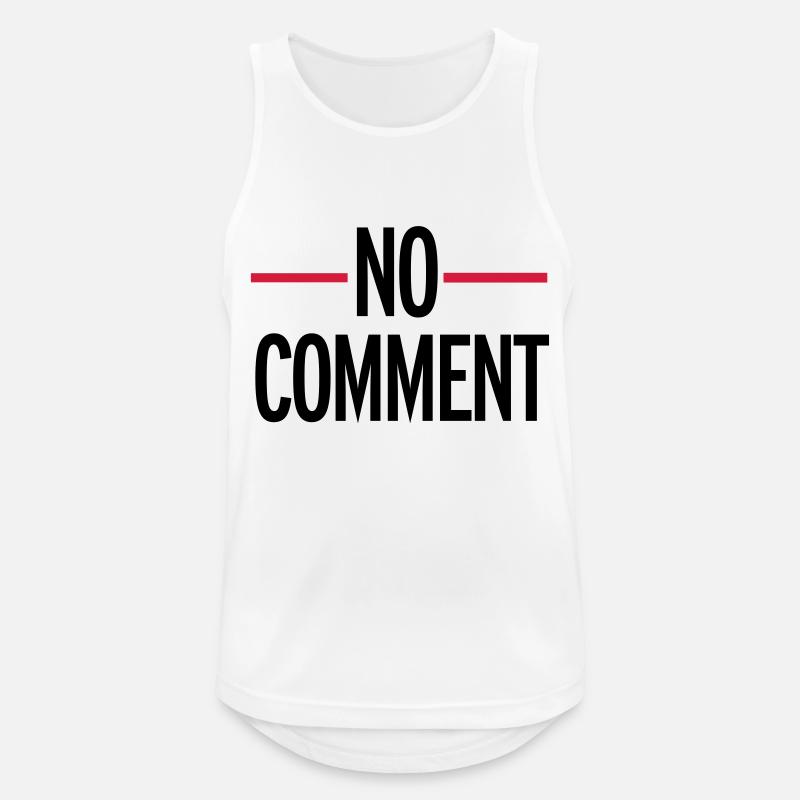 No Comment - Männer Tank Top atmungsaktiv - Weiß