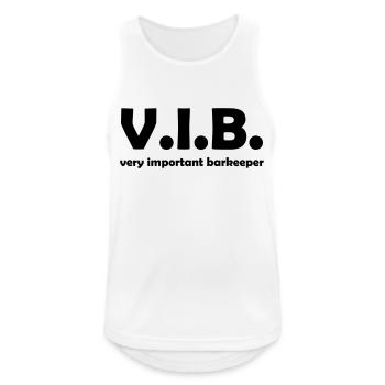 barkeeper - Männer Tank Top atmungsaktiv - Weiß - Vorne - Nick (188cm)