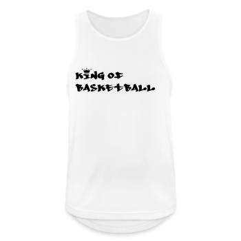 Basketball - Basket Ball - Game - Sport - Player - Männer Tank Top atmungsaktiv - Weiß - Vorne - Nick (188cm)