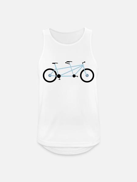 tandem - Männer Tank Top atmungsaktiv - Weiß