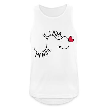 Maman Je t'aime - Débardeur respirant Homme - blanc - Devant - Nick (188cm)