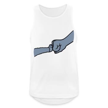 Cat Brofist Fist Pump - Men's Breathable Tank Top - white - Front - Nick (188cm)