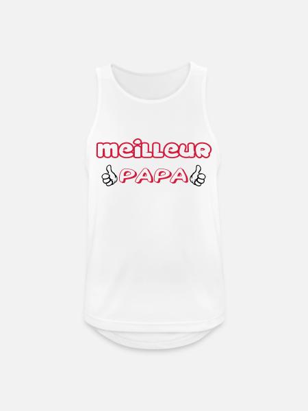 BEST DAD - Men's Breathable Tank Top - white