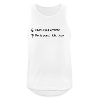Bikini - Männer Tank Top atmungsaktiv - Weiß - Vorne - Nick (188cm)