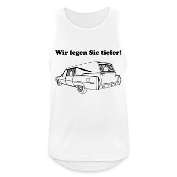 Leichenwagen - Wir legen Sie tiefer - Männer Tank Top atmungsaktiv - Weiß - Vorne - Nick (188cm)