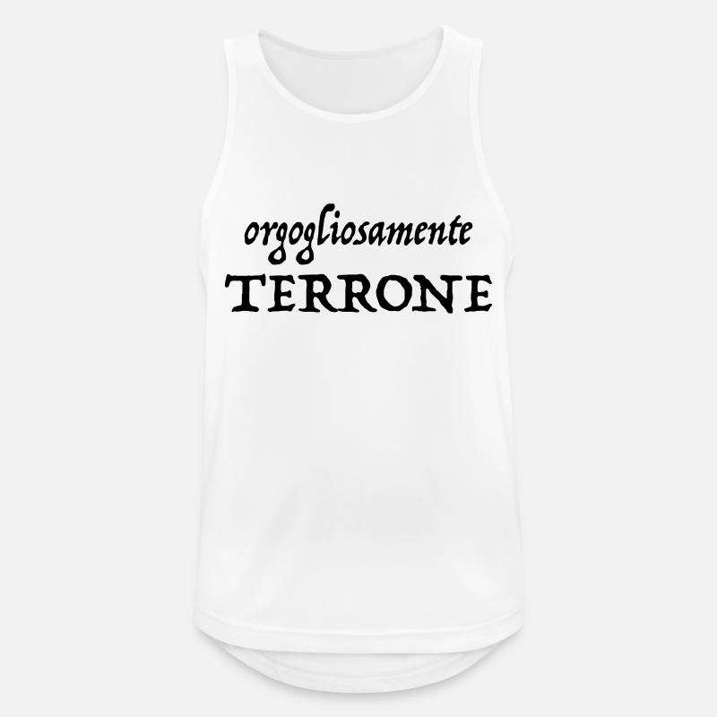 orgogliosamente terrone - Canotta da uomo traspirante - bianco