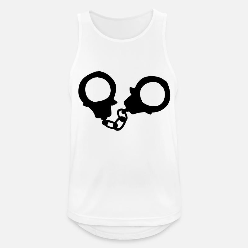 handschellen - Männer Tank Top atmungsaktiv - Weiß