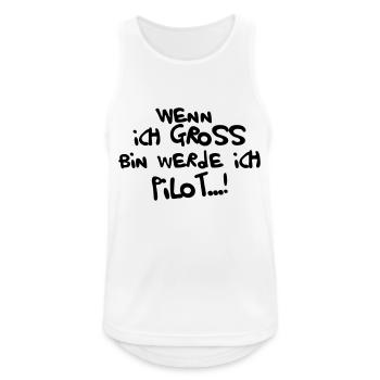 Ich werde Pilot - Männer Tank Top atmungsaktiv - Weiß - Vorne - Nick (188cm)