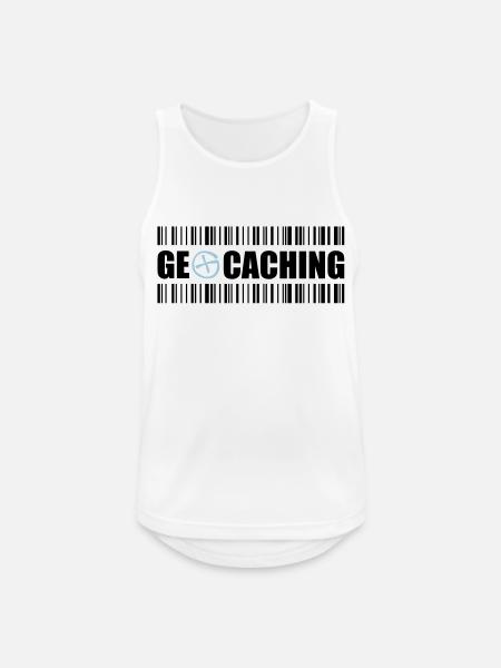 Geocaching Barcode - 2colors - 2O12 - Men's Breathable Tank Top - white
