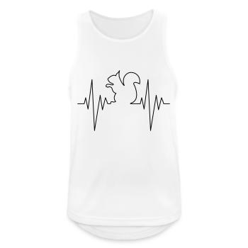 Squirrel Pulse - Männer Tank Top atmungsaktiv - Weiß - Vorne - Nick (188cm)