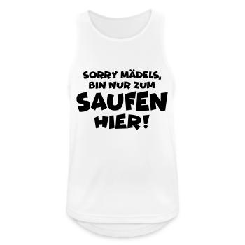 Sorry girls, I'm just for drinking here! Party malls - Men's Breathable Tank Top - white - Front - Nick (188cm)