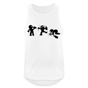 betrunken - Männer Tank Top atmungsaktiv - Weiß - Vorne - Nick (188cm)