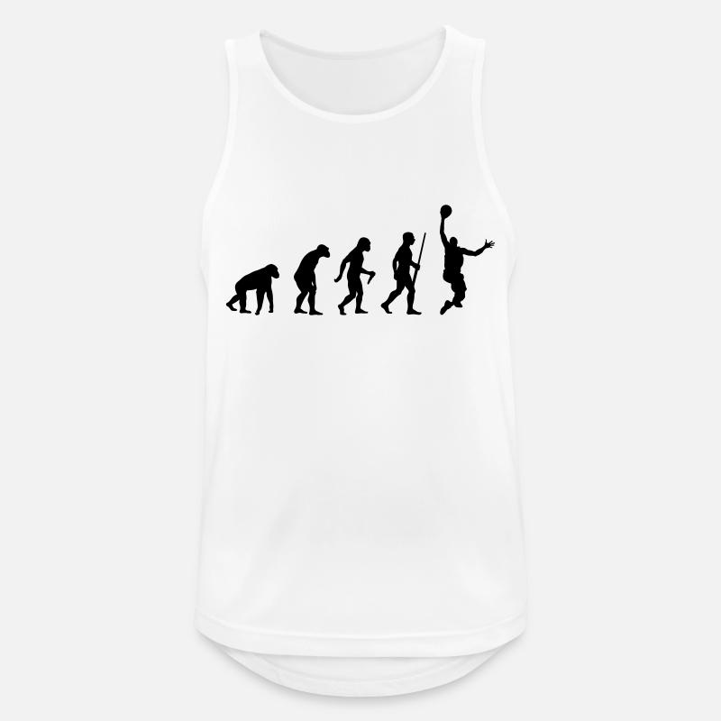 Evolution Basketball - Männer Tank Top atmungsaktiv - Weiß