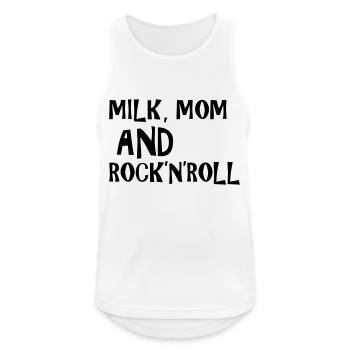 Milk, Mom and Rock 'N' Roll - Men's Breathable Tank Top - white - Front - Nick (188cm)