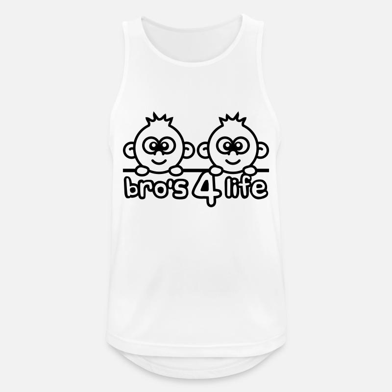 Bros 4 Life Comic Design - Men's Breathable Tank Top - white