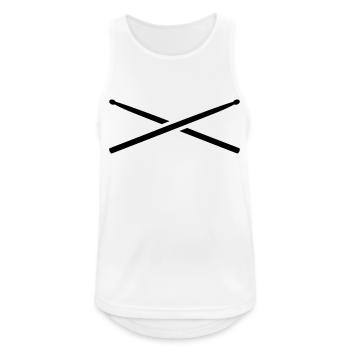 Drums - Men's Breathable Tank Top - white - Front - Nick (188cm)