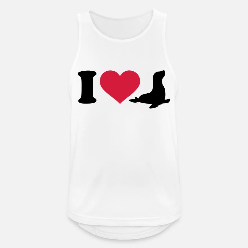 Robbe - Männer Tank Top atmungsaktiv - Weiß