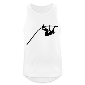 Pole Vault - woman - Men's Breathable Tank Top - white - Front - Nick (188cm)