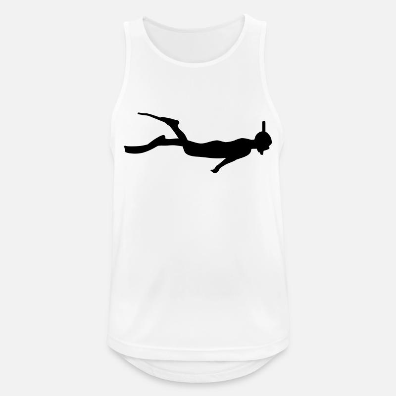 Schnorcheln - Männer Tank Top atmungsaktiv - Weiß