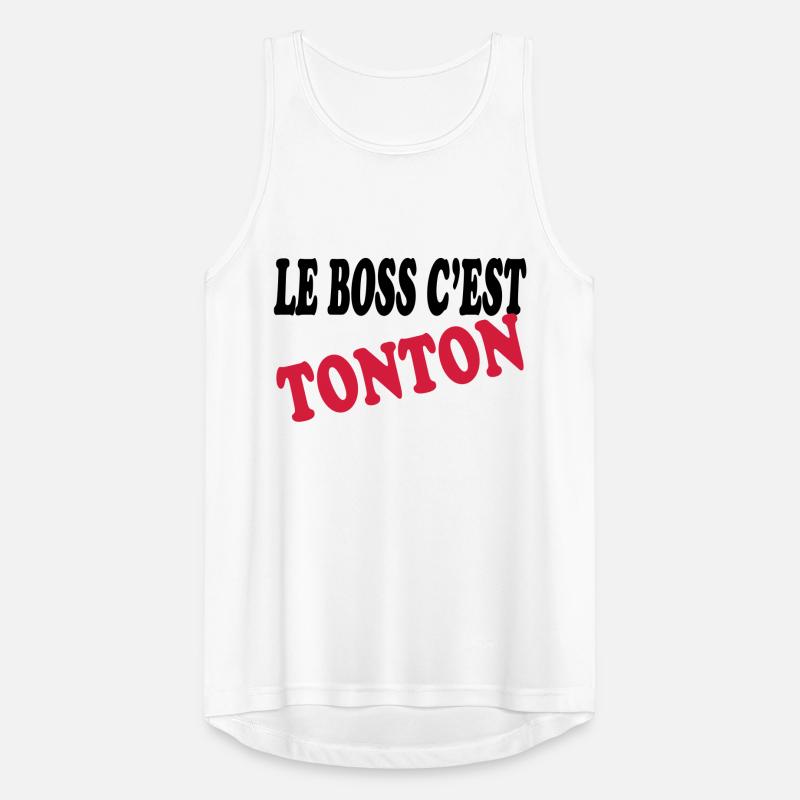 Le boss c'est tonton Männer Tank Top atmungsaktiv