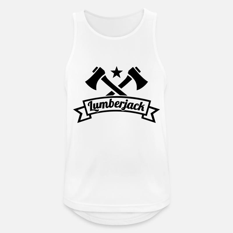 Holzfäller - Männer Tank Top atmungsaktiv - Weiß