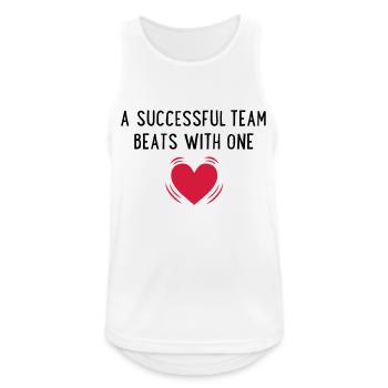 Team - Männer Tank Top atmungsaktiv - Weiß - Vorne - Nick (188cm)