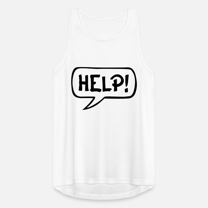 Comic Sprechblase HELP Männer Tank Top atmungsaktiv