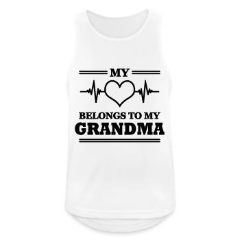 My heart belongs to my grandma - Men's Breathable Tank Top - white - Front - Nick (188cm)