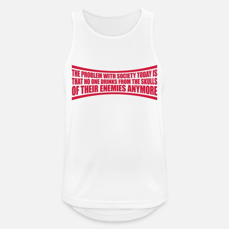 drinks from enemies skulls - Männer Tank Top atmungsaktiv - Weiß