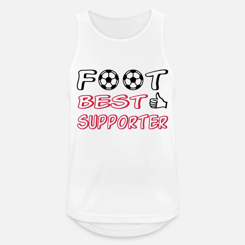 Fuß bester Unterstützer - Männer Tank Top atmungsaktiv - Weiß