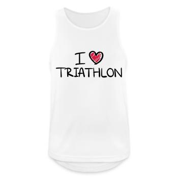 i_love_triathlon__f2 - Männer Tank Top atmungsaktiv - Weiß - Vorne - Nick (188cm)