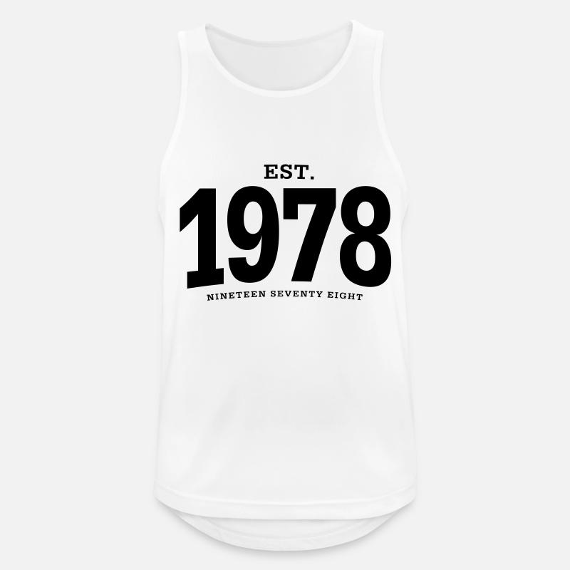 EST. 1978 Nineteen Seventy Eight - Männer Tank Top atmungsaktiv - Weiß
