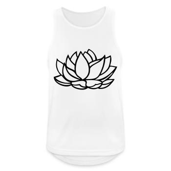 Lotusblüte - Männer Tank Top atmungsaktiv - Weiß - Vorne - Nick (188cm)