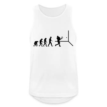 squash evolution - Débardeur respirant Homme - blanc - Devant - Nick (188cm)