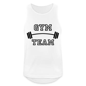 gym team - Débardeur respirant Homme - blanc - Devant - Nick (188cm)