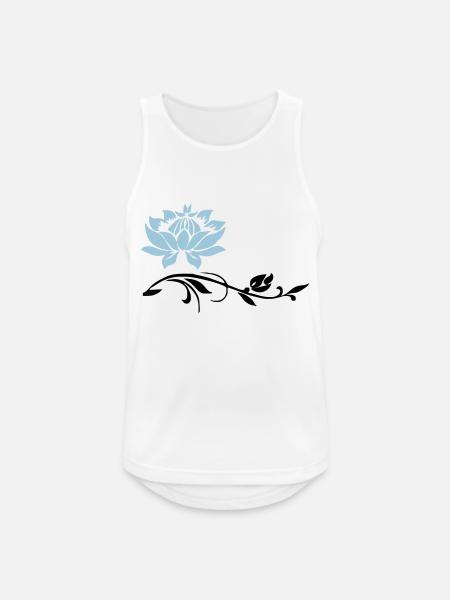 blume - Männer Tank Top atmungsaktiv - Weiß