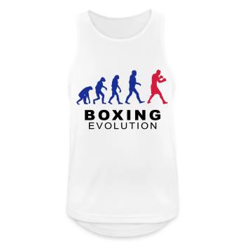 Boxing evolution - Männer Tank Top atmungsaktiv - Weiß - Vorne - Nick (188cm)