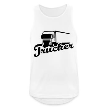 Trucker - Männer Tank Top atmungsaktiv - Weiß - Vorne - Nick (188cm)