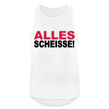 Alles Scheisse! - Männer Tank Top atmungsaktiv - Weiß - Vorne - Nick (188cm)