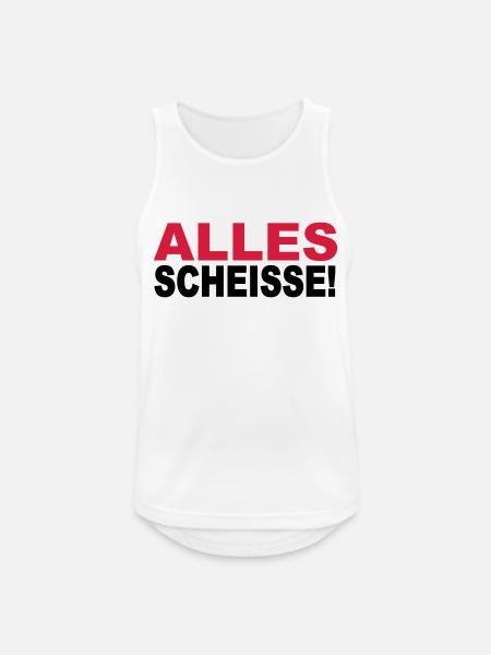 Alles Scheisse! - Männer Tank Top atmungsaktiv - Weiß