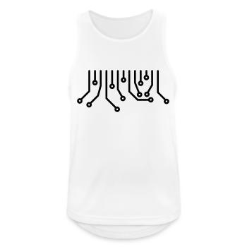 T-shirt Technique Admin Nerd Technique - Débardeur respirant Homme - blanc - Devant - Nick (188cm)