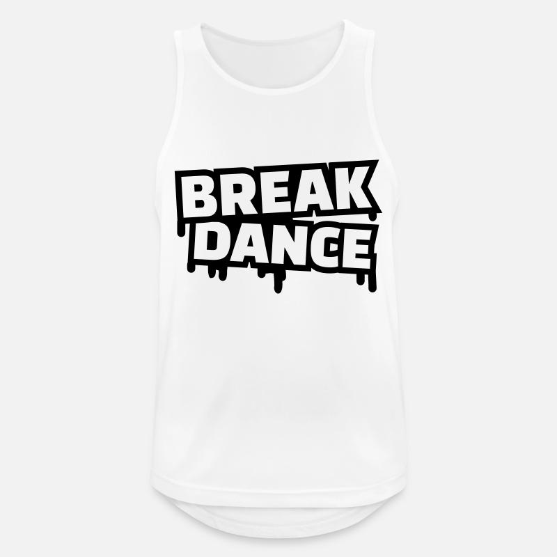 Breakdance - Männer Tank Top atmungsaktiv - Weiß