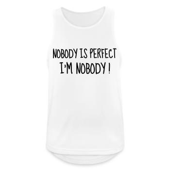 Nobody is perfect - Humor - Funny - Joke - Friend - Men's Breathable Tank Top - white - Front - Nick (188cm)