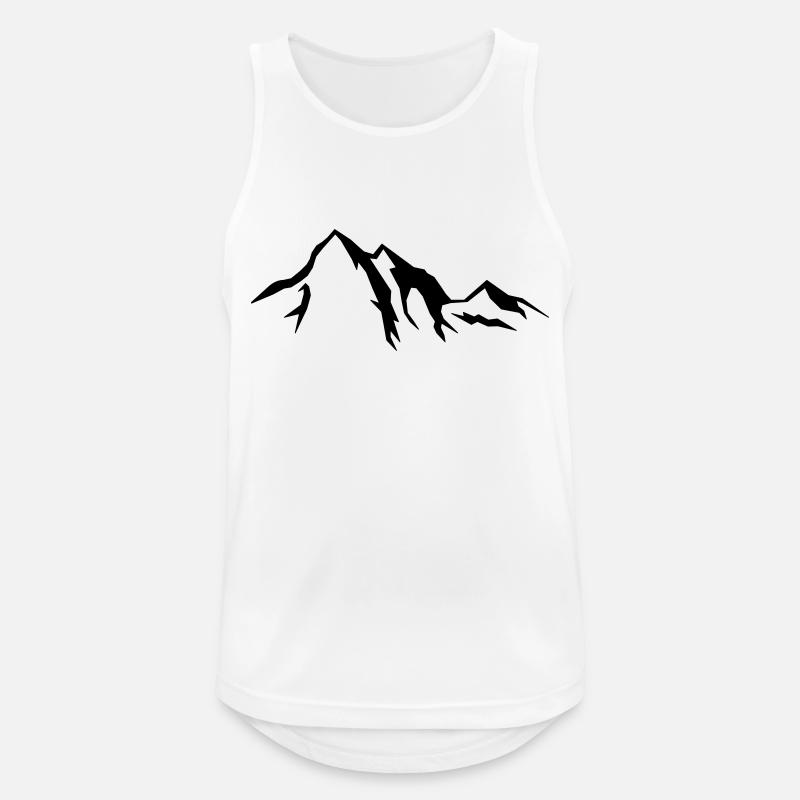 mountains_01 - Männer Tank Top atmungsaktiv - Weiß
