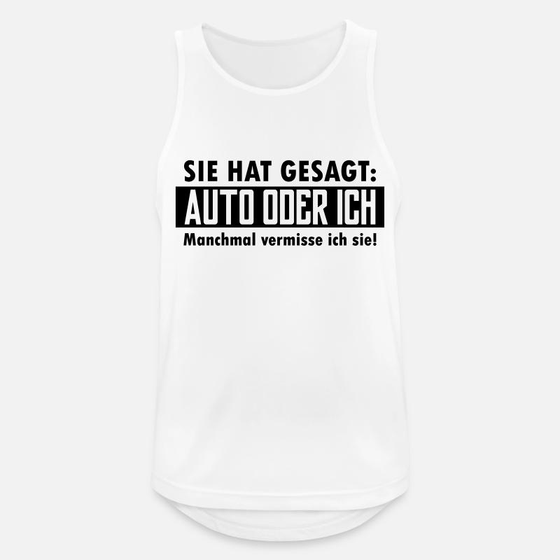 auto oder ich - Männer Tank Top atmungsaktiv - Weiß