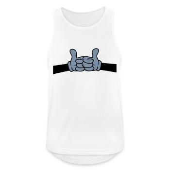 Fist Pump Pouce levé - Débardeur respirant Homme - blanc - Devant - Nick (188cm)